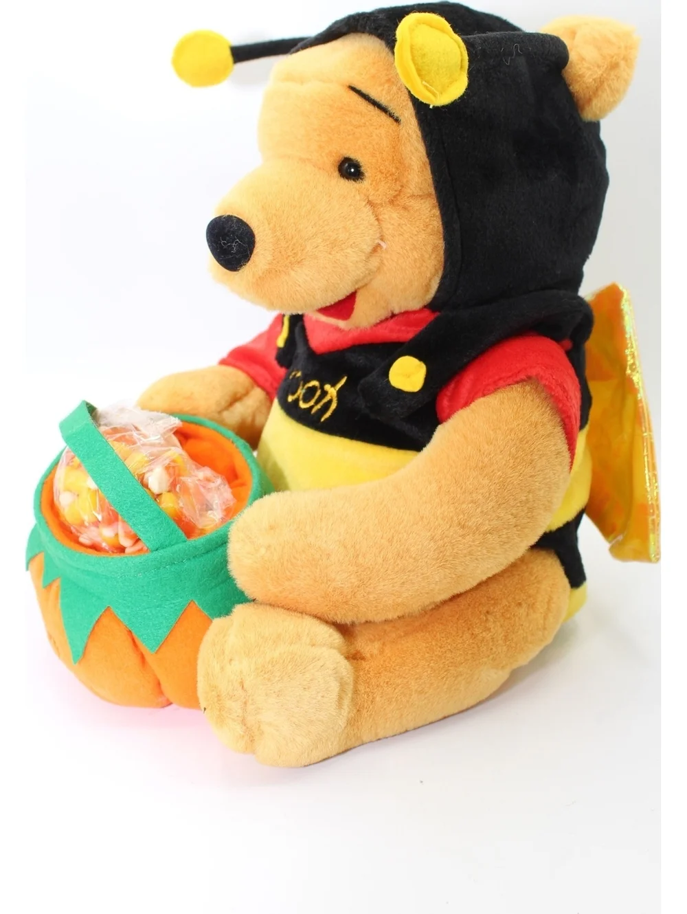 VTG Disney Winnie The Pooh Happy Halloween Honey Bee Costume Plush Doll w/ Candy